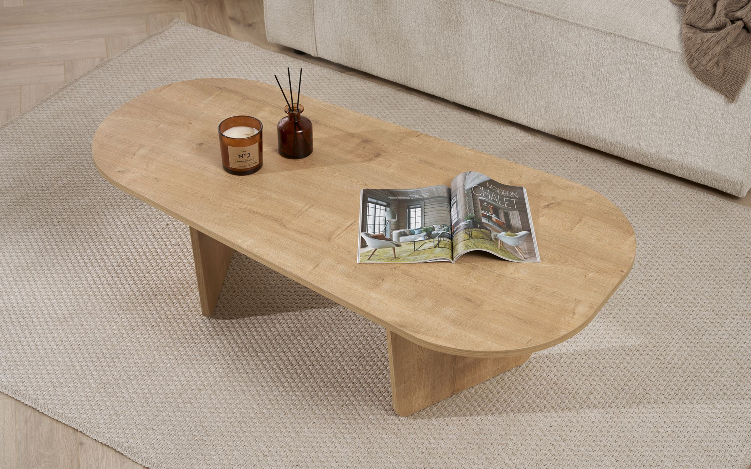 Masuta de cafea Ovalis, stejar  4